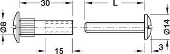 Connecting Screw, Complete Fitting with Sleeve, Screw and Sleeve with Combi Slot