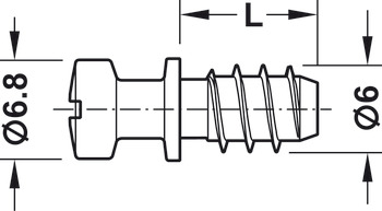 Connecting Bolt, with Special Thread, Variofix