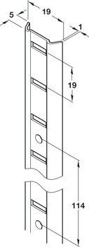 Häfele Hafele Shelf Support Stud Single For Use With Raised Bookcase Strip Satin 