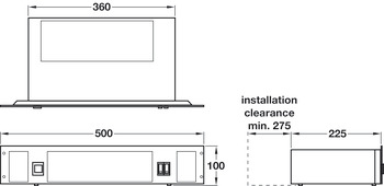 Plinth Heater, for Minimum Plinth Height 100 mm