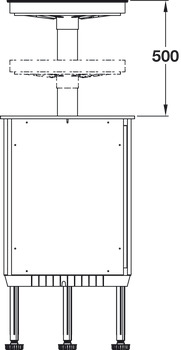Corner Storage Unit, Vertical Rising, 2 or 3 Trays, Ninka Qanto