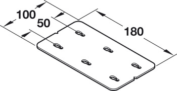 Connecting Plate, for Table Tops