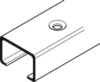 Top Safety Guide Channel, for Sliding Interior and Exterior Doors, Straightaway