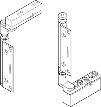 Pivot Assembly Set, Surface Mounted, for Folding Patio Doors, Slido Fold