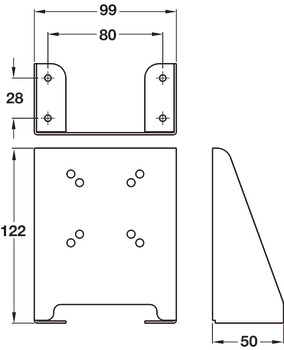 Floor Mounting Bracket, for Electro-Magnetic Door Retainers