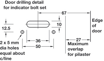 Indicator Bolt Set, Cubicle Fittings for 12-13 mm Board Partitions