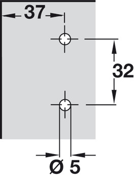 Cruciform Mounting Plate, for Slide On Hinges, with Pre-Mounted Euro Screws, One Part Plate