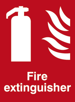 Standard Fire Sign, 200 x 150 mm, Rigid Plastic