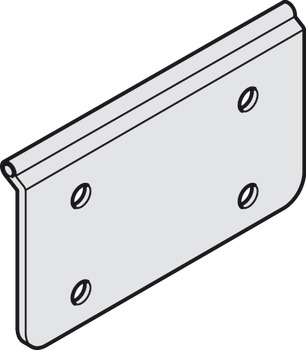 Connecting Plate and Front Cover Set, for Pivot Sliding Cabinet Doors, Finetta Spinfront 30/50