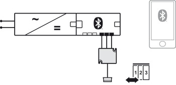 Adapter, to suit Electrically Operated Fittings, for Häfele Connect Mesh
