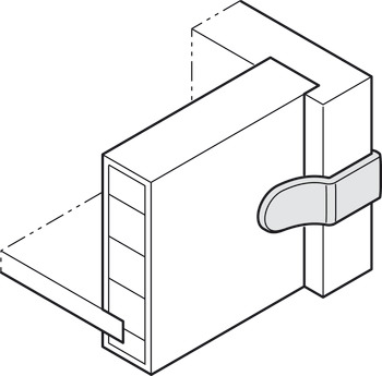 Rear Panel Connector, for Wooden Drawers, Häfele Ixconnect RPC D 5/24