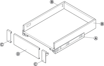 Panel, for Internal Drawer, Matrix Box Slim A