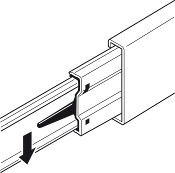 Ball Bearing Drawer Runners, with Push-to-Open Function, Full Extension, Load Capacity up to 30 kg