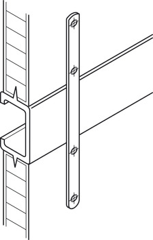 Door Panel Connector, Connecting Plate, 3 mm Thick Steel