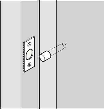 Hinge Bolt, for External Outward Opening Doors, Height 60 mm, Coated Steel