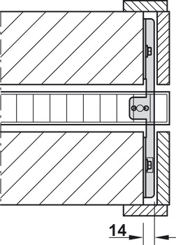Fitting Set, for Sliding Interior Doors, Slido D-Line11