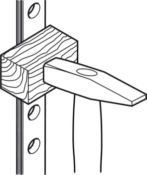 Shelf Support, Plastic with Screw Hole, Nehl