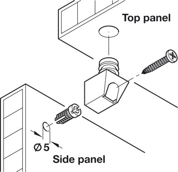 Cabinet Connector, with Dowel Plug for Ø 10 mm Hole, Arret