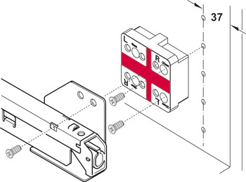 Spacer Block, for Häfele Matrix Box P Drawers