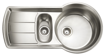 Sink, 1.5 Bowl and Drainer, Rangemaster Keyhole KY10002
