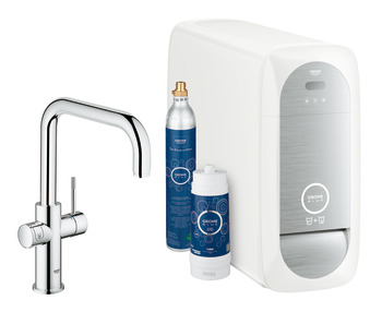 Tap, Dual Lever Monobloc Filter Tap, For Chilled Still or Sparkling Water, U-Spout, Grohe Blue® Home Duo