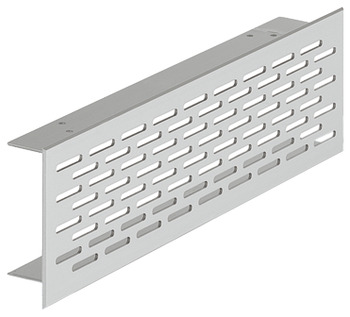 Häfele Ventilation Grille Recess Mounting Oval Slots Vent area 189cm2 L400mm silver F1 