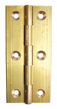 Butt Hinge, Narrow Style, 75 x 35 mm, Brass