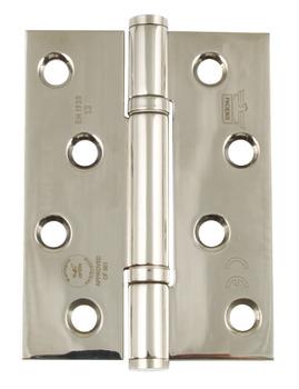 Butt Hinge, Shrouded Bearing, Fixed Pin, 3 Knuckle, 102 x 76 mm, Mild Steel, Phoenix