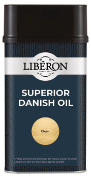 Superior Danish Oil, with UV Filters, Size 250 ml - 5 Litre, for Wood Care, Liberon