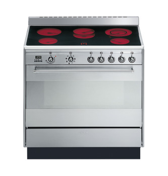 Cooker, with Multifunction Oven, Electric Ceramic, 900 mm, Smeg Concert