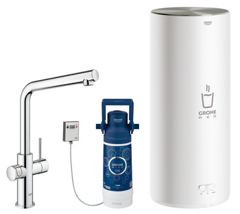 Tap, Instant Hot Water and Mixer, 5.5 Litres, L-Spout, Grohe Red II Duo