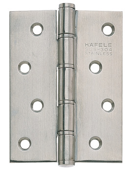 Butt Hinge, Washered, 102 x 76 mm, Stainless Steel, Häfele