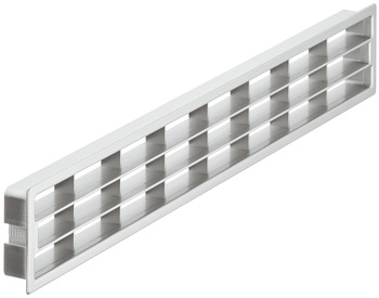 Ventilation Grille, Plastic, with Fixing Clips and with Louvres
