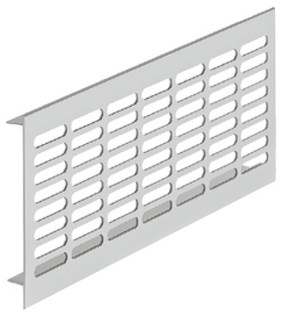 Ventilation Grille, for Recess Mounting, Height 102 mm, Recessed Height 86 mm, Flange Depth 18 mm