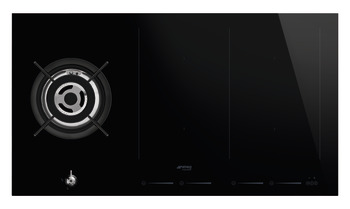 Hob, Mixed Fuel with Gas Burners and Induction Multizone, 900 mm, Smeg Classic