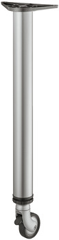 Table Leg, with Castor, Ø 60 mm, Tubular Steel