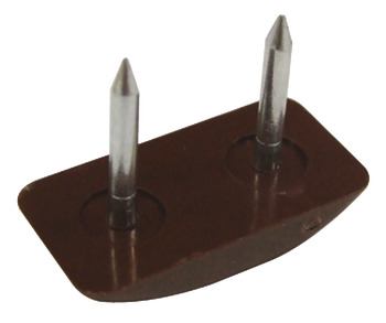 Pin Type Glide, Brown Plastic