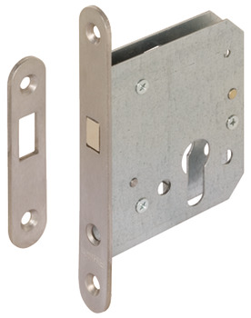 Cylinder Hook Bolt Lock Case, Mortice, Case Width 15.5 mm, Stainless Steel or Brass