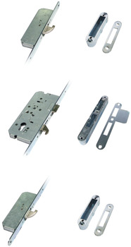 Mortice Lock, Multipoint, Cylinder 3 Point, Gear or Lever Operated, Steel
