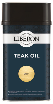 Teak Oil, with UV Filters, Size 1 Litre, for Wood Care, Liberon