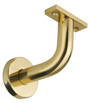 Häfele Handrail Bracket For Flat Based Handrails D 78mm Brass-Polished Brass Finish 