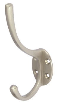 Hat and Coat Hook, Traditional, Brass or Zinc Alloy, 124 mm