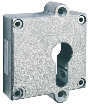 Rim Lock, Housing with Aperture for Profile Cylinder, Universal