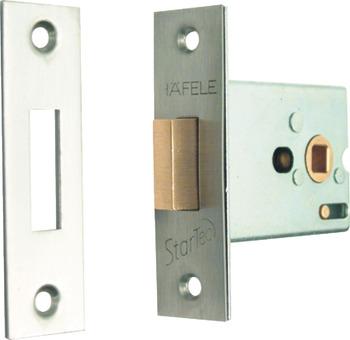 Toilet Cubicle Lock, Mortice, Deadbolt Operated by Turn/Emergency Release