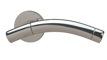 Lever Handles, on Round Roses, Ø 19 mm, 316 Stainless Steel, Rushmore