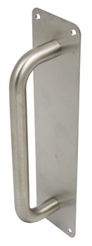 Pull Handle, on Plate, Ø 19 mm, Stainless Steel