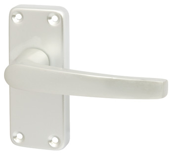 Lever Handles, on Backplates for Latch, 101 mm, Contract