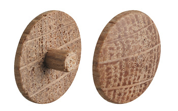 Cover Cap, for Screws, Press-Fit, Solid Wood
