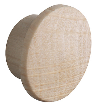 Cover Cap, for Ø 10 mm Blind Holes, Trim Ø 15 mm, Solid Wood