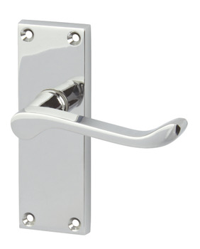 Lever Handles, Scroll, on Backplates for Latch, Zinc Alloy
